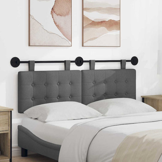 vidaXL Fabric Bed Headboard Cushion Gray 130x55cm
