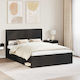 vidaXL Wooden Bed Headboard Black 126.5x100cm