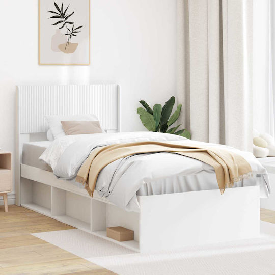 vidaXL Wooden Bed Headboard White 105x100cm