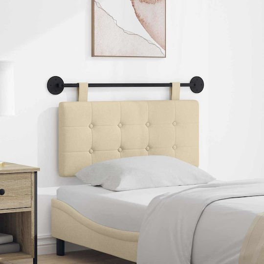 vidaXL Fabric Bed Headboard Cushion Beige 100x55cm