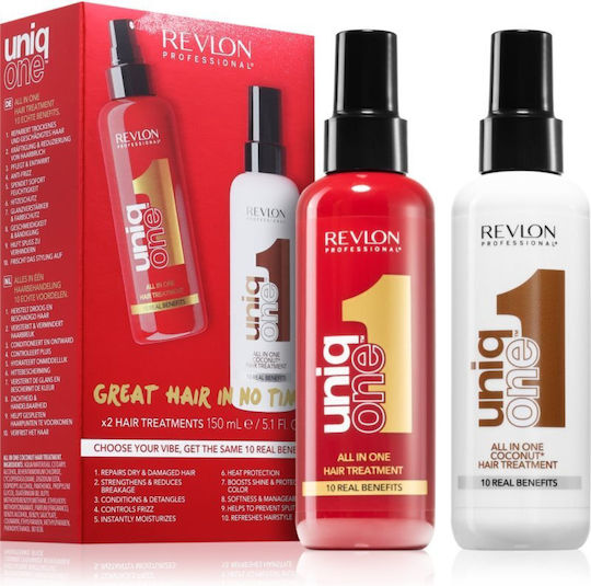 Revlon UniqOne Great Hair In No Time Σετ Θεραπείας Μαλλιών 2τμχ