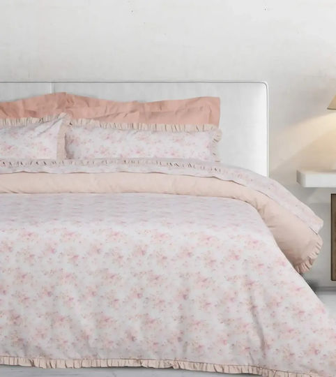 Das Home Cotton Duvet Cover Set 220x240cm Super Double with 2 Pillowcases Daily Nude