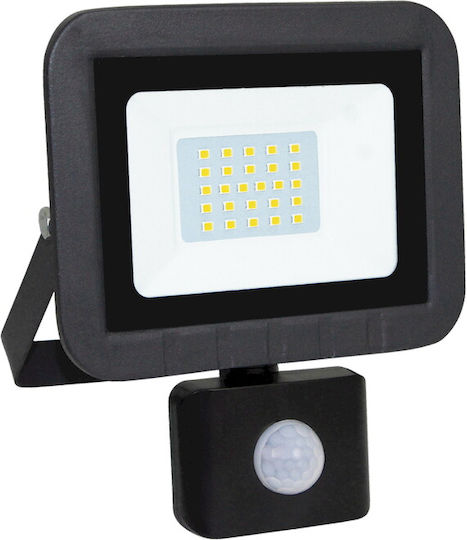 Geyer Στεγανός Προβολέας LED 50W Ψυχρό Λευκό 6500K με Αισθητήρα Κίνησης IP65