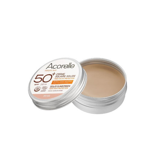 Acorelle Certified Organic Waterproof Sunscreen Face & Body SPF50 Tinted Beige 20g