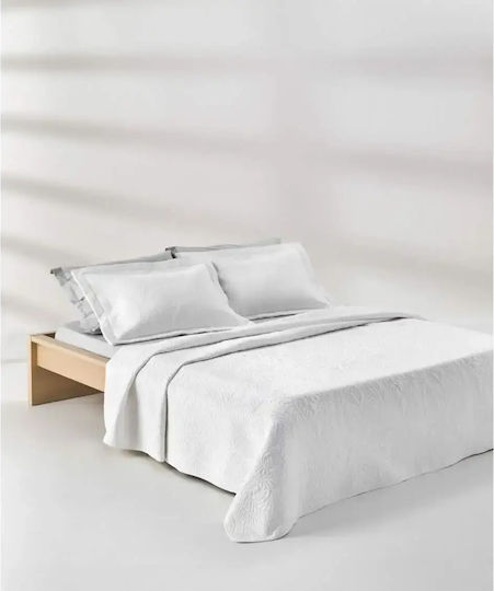 Kentia Maldive Σετ Κουβερλί Υπέρδιπλο Βαμβακερό White 230x250cm 3τμχ