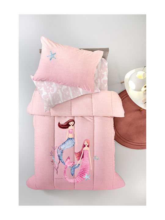 Guy Laroche Set Coverlet Single from Polyester Pink Suede 160x230cm