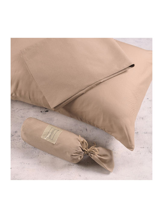 24home.gr Urban Σεντόνι Διπλό 205x270εκ. Beige