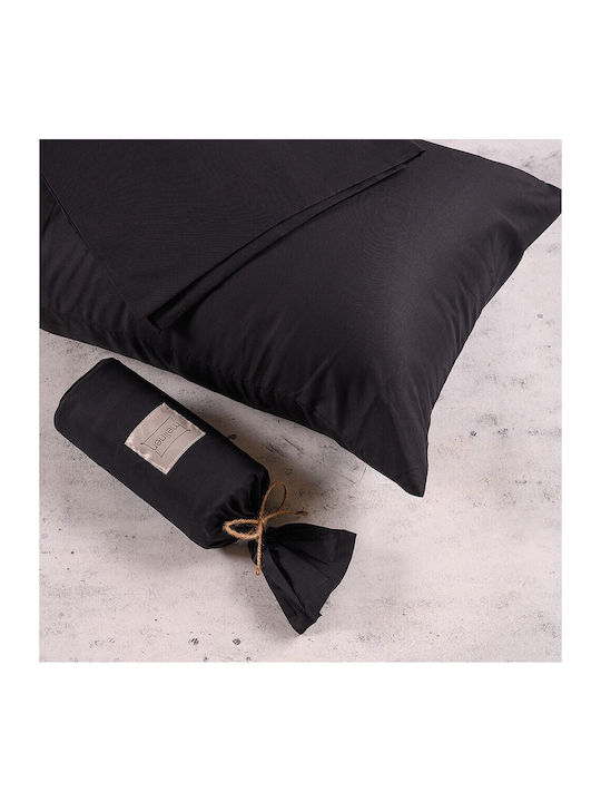 24home.gr Urban Σεντόνι Διπλό 205x270εκ. Black ...