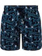 Men's Swimwear Shorts Blue with Patterns
