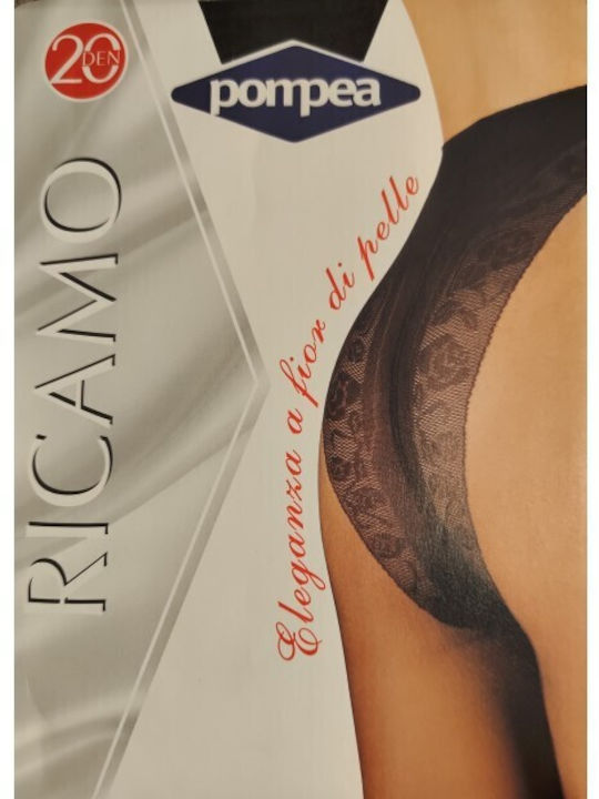 Pompea Γυναικείο Καλσόν 20 Den Γραφιτης με Print