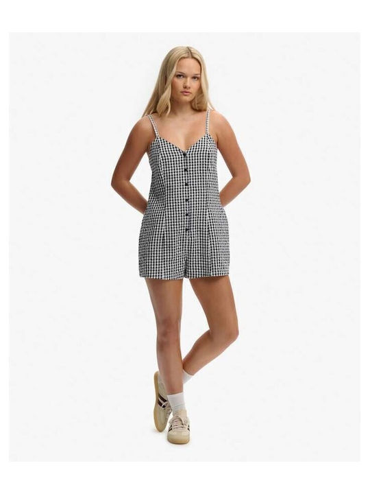 Superdry Salopetă Scurtă Dama Albastru Marin