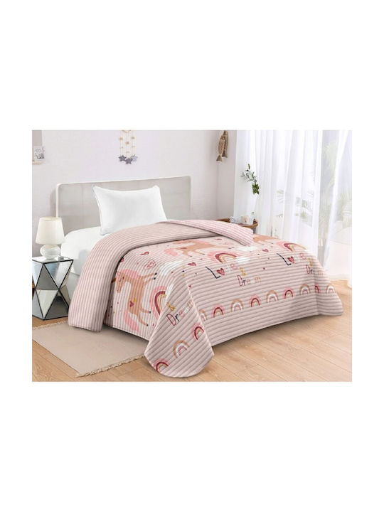 Adam Home Παιδικό Κουβερλί Μονό 430 Ροζ 160x220εκ.