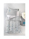 Guy Laroche Kids Single Quilt Set with Pillowcase Silver Suede 160x230cm