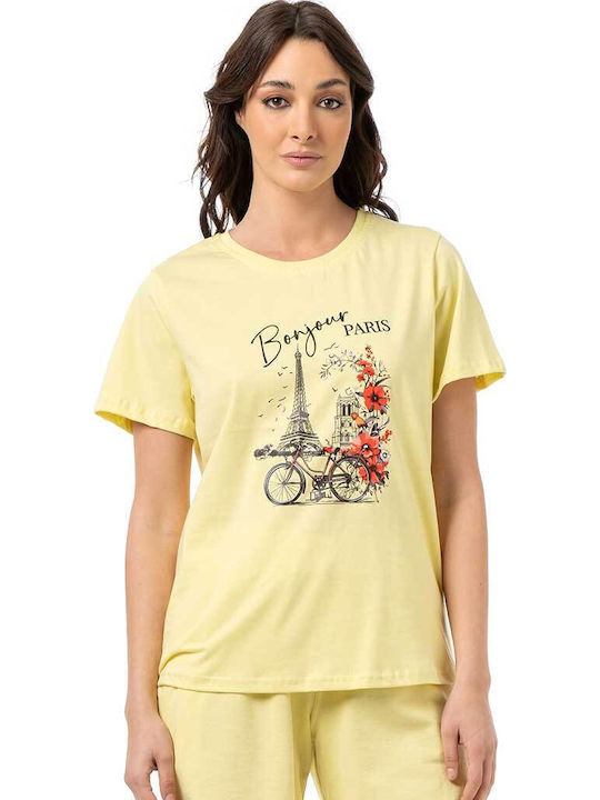 Bodymove Damen Bluse Baumwolle Bonjour Zitronen...