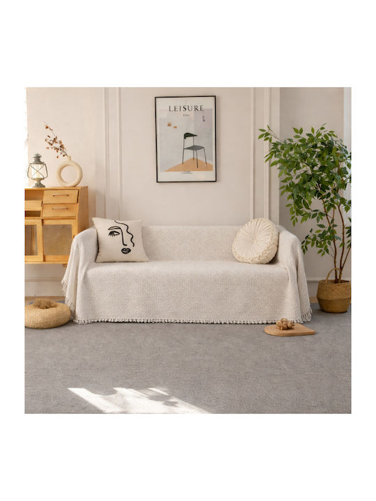 Lucktora Chenille Armchair Throw 180x180cm Chen...