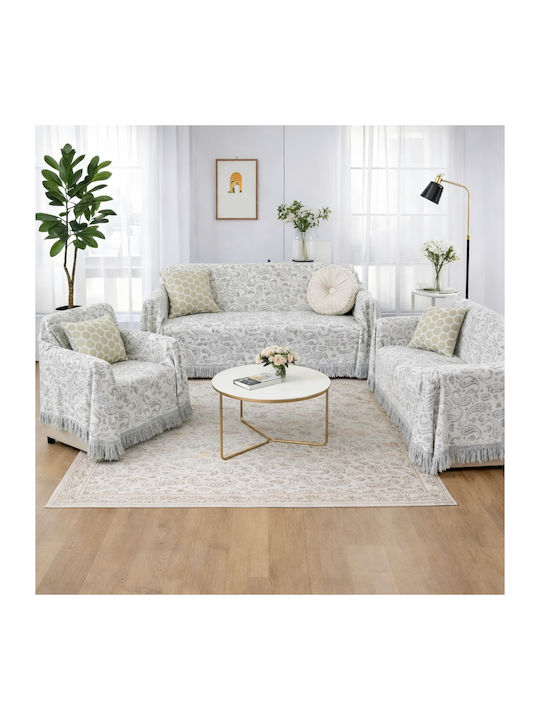 Lucktora Armchair Throw 180x180cm Gray