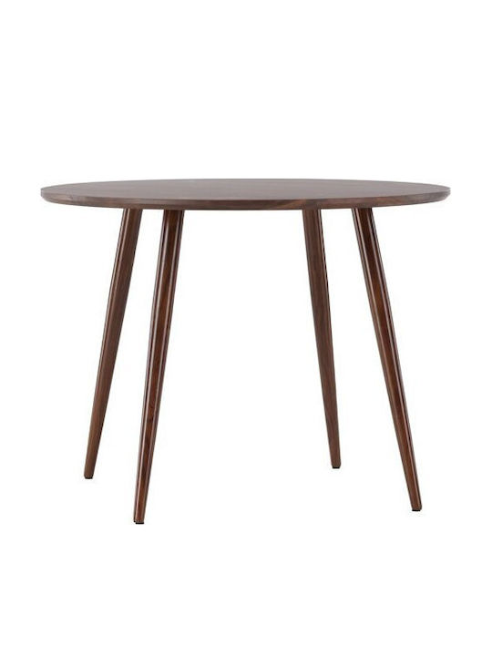 Dallas 3879 Round Extendable Wooden Table Dark Brown 75x75cm