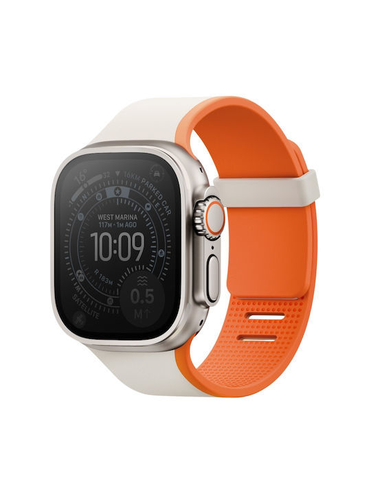 Uniq Revix Iv Premium Apple Watch 49 46 45 44mm Edition Reversible Magnetic Watch Strap Gray-Orange