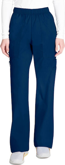 Cherokee Core Stretch Female Medical Pants Navy Blue Made of Cotton and Polyester