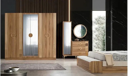 SteweHome Schlafzimmermöbel-Set 5 Stück Karydi Modernes Design Stauraum 160x200cm