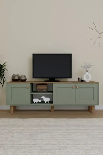 Stewehome Bohem Natura Πράσινη Επιτοίχια Τραπεζοθήκη Tv – 160x40x56cm Stewehome Bohem Natura Πράσινη Επιτοίχια Τραπεζοθήκη Tv – 160x40x56cm