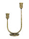 Artekko Metal Candle Holder in Gold Color 16x29x9cm