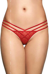 Κόκκινο Εσώρουχο Triple Thong Lace Κόκκινο Sft2492-red