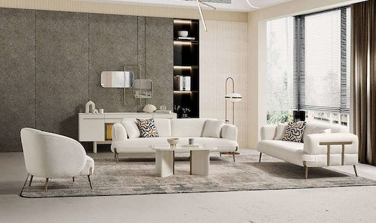Stewehome Салон 3+3+1 Гарнитура за Салон Модерен Дизайн Комфорт 225x70x95см