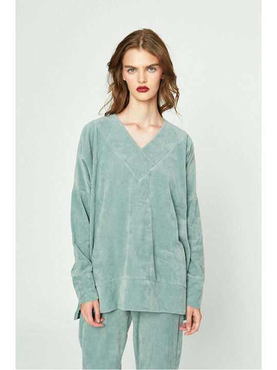 Long Sleeve Women's Shirt Pistachio