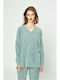 Long Sleeve Women's Shirt Pistachio