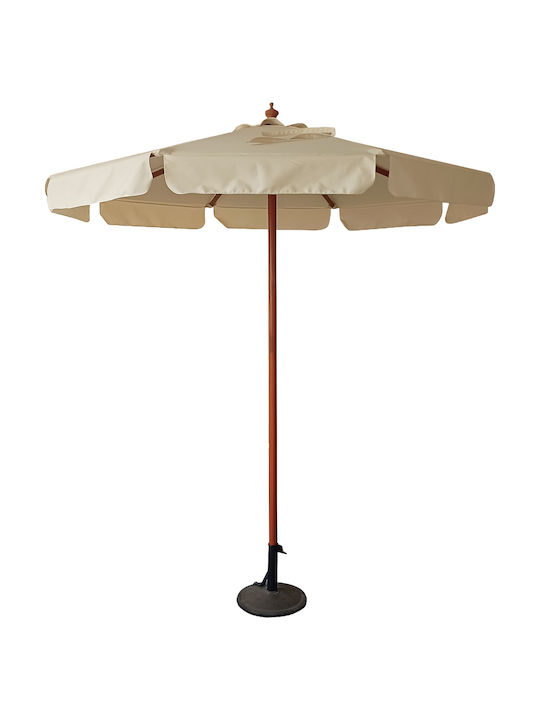 Garten- und Terrassen-Sonnenschirm Holz Beiges 2,3x2,3xHöhe 2,5 m