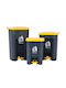 Sidirela Plastic Waste Bin with Pedal 50L Black E-3621