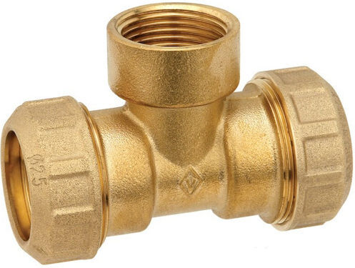 Tee Alamă Femeie Strângere Polietilenă Φ25x3/4''