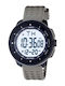 Lasika Digital Herrenuhr 56mm Batterie mit Beigem Gummiarmband