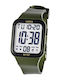 Digital Men's Watch 32mm Battery with Green Rubber Strap