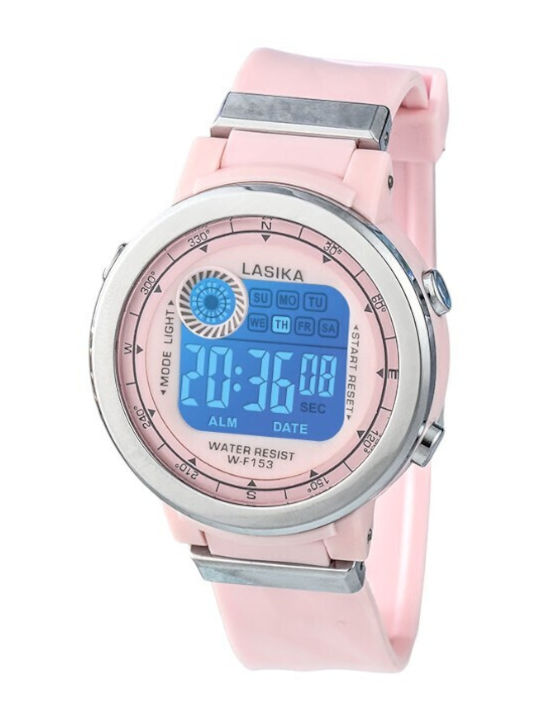 Digital Women's Watch 40mm Battery with Pink Rubber Strap