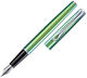 Diplomat Stilou Medium 0.8mm Gri Din Oțel Cu Cerneală Verde