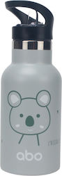 abo Kids Water Bottle Thermos Stainless Steel Gray 350ml