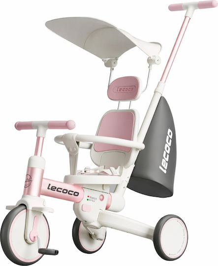 Lecoco Walker S3max Convertible with Parental Handle for 18 Months Pink L-693019