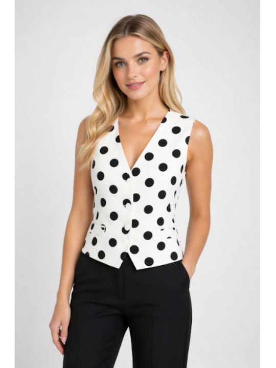 White Women's Vest SS-J172685-3P1-26VE-White