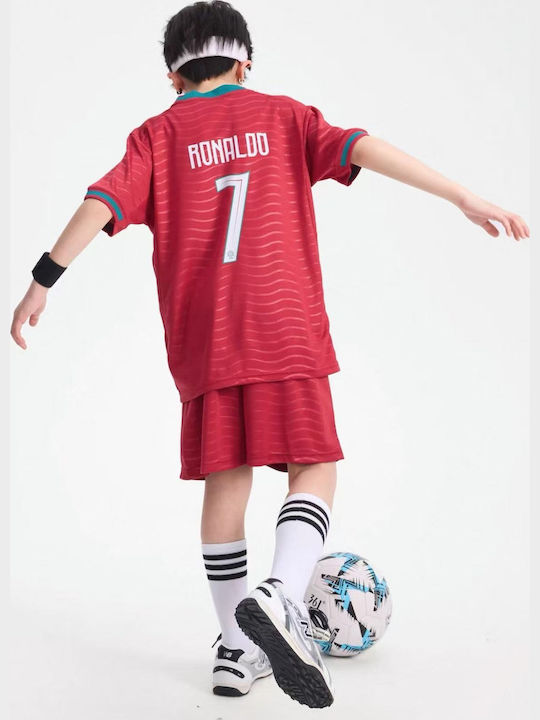 King Kids Football Set Ronaldo Mundial 2026 Portugal National Team Home