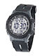 Digital Men's Watch 35mm Battery with Rubber Strap Black / Grey