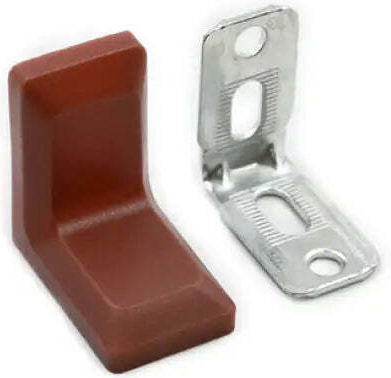 X-IT Regalhalterungen aus Metall in Braun Farbe 28x28mm 4 Stück