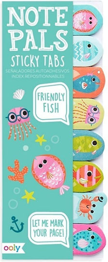Ooly Adhesive Bookmarks Friendly Fish 8 Pieces