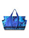 Ble Resort Collection Fabric Blue Beach Bag