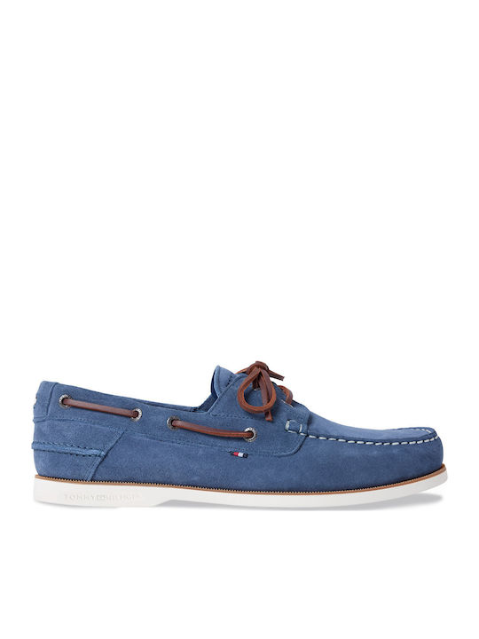 Tommy Hilfiger Suede Ανδρικά Boat Shoes σε Μπλε...