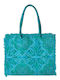 Ble Resort Collection Fabric Blue Beach Bag