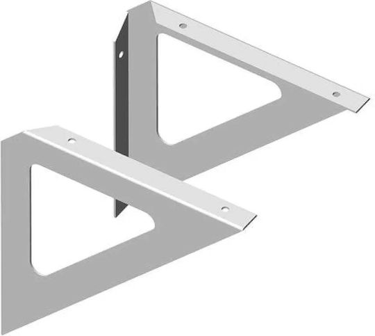 Element-System Eckregal aus Metall in Weißer Farbe