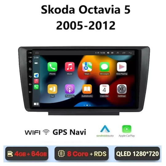 Skoda Octavia 5 2005-2012 Android Multimedia 4-64gb Octacore-carplay-androidauto Gps Wi-fi Bluetooth Sg-294