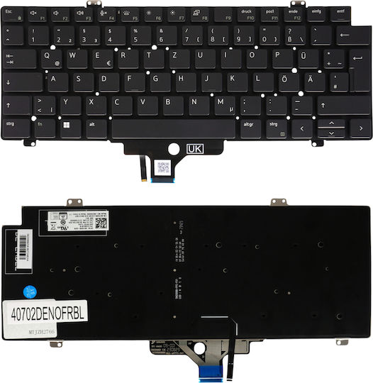 German Laptop Keyboard Dell Latitude 7420 7430 7520 7530 0nt58m Nt58m Mv4x8 0d41ww 0tm1d7 Tm1d7 Mf1dr 0mf1dr Njgwk De No Frame Backlit Black Code 40702denofrbl